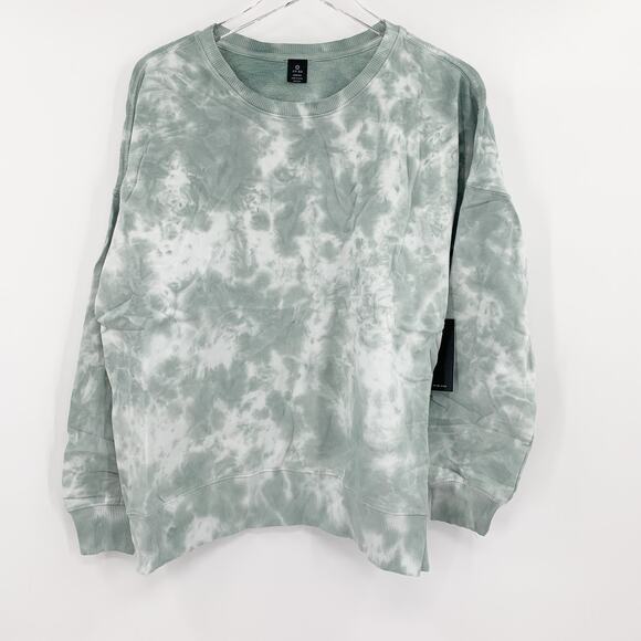 2/$30 AR-33 Sweatshirt Size M Green Tie Dye Pullover NEW AR33 Workout Athleisur - Picture 6 of 10